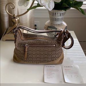 Coach signature collection logo shoulder bag